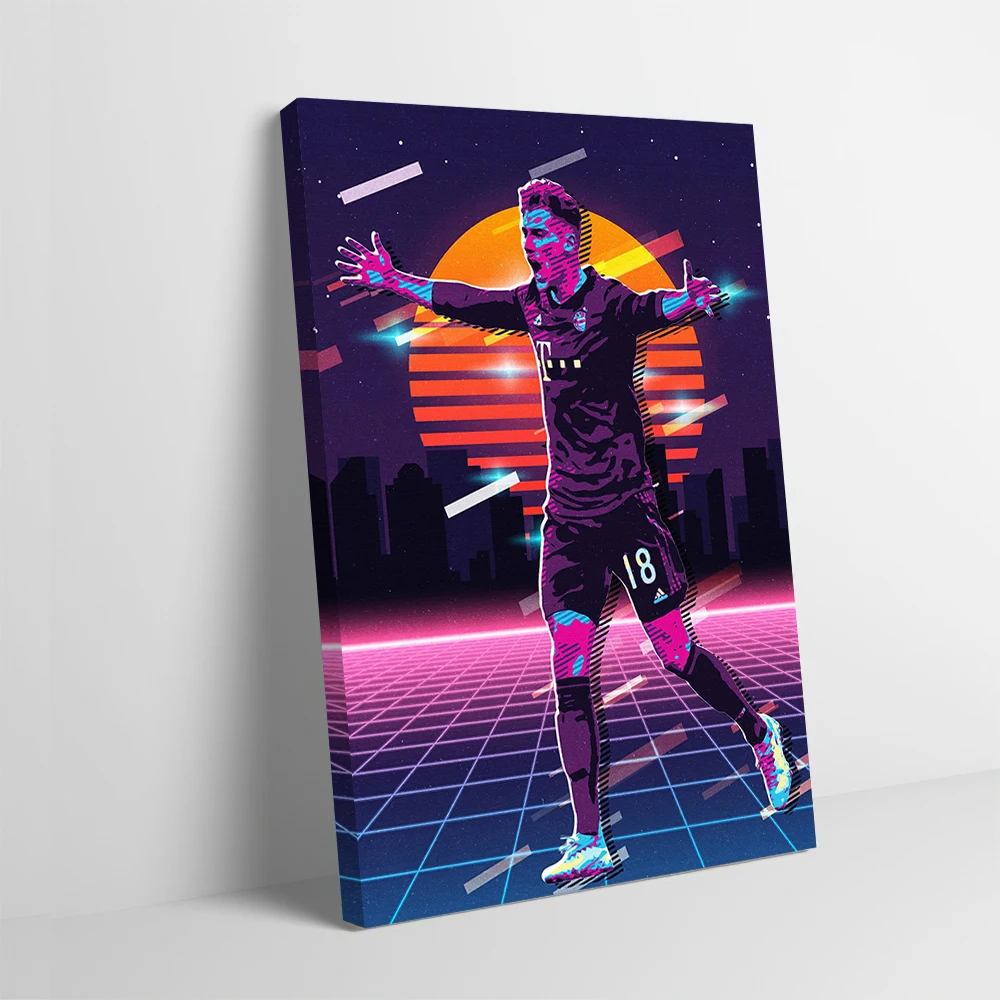 Leon Goretzka 80s Printing Poster Customizable Pictures Wall Art Canvas Painting Gift for Interior Decoration Gaming Decor Room