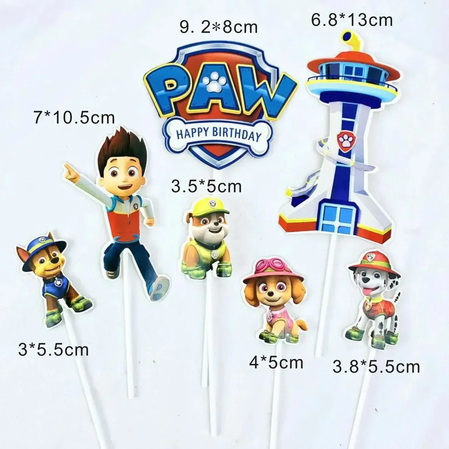 Paw Patrol Cake Decorating Set Plug-in Cartoon anime Ryder Marshall Baking Supplies Kawaii Cups Cake Card for Kids Gifts