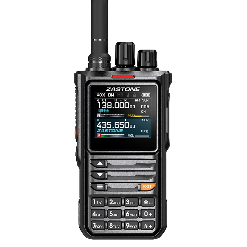 ZASTONE M8 Walkie Talkie UHF VHF HAM Radio Amateur Two Way Radio AM Air Aviation Band High Power Walkie-Talkie APP programming