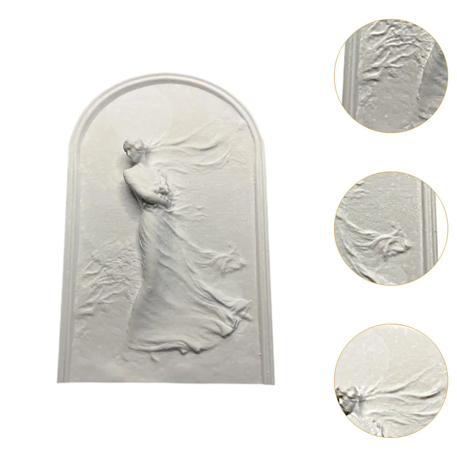Modern Abstract Character Statue Plaster White Art Sculpture Human Figurine Creative Decor Ornament for Office Desk Bedroom