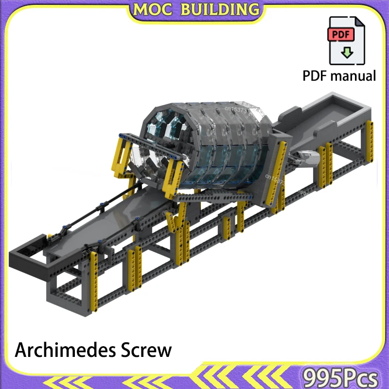 Great Ball Contraption MOC Building Blocks Balls Lift Machine Archimedes Screw Ball Factory GBC Bricks Toys Gift