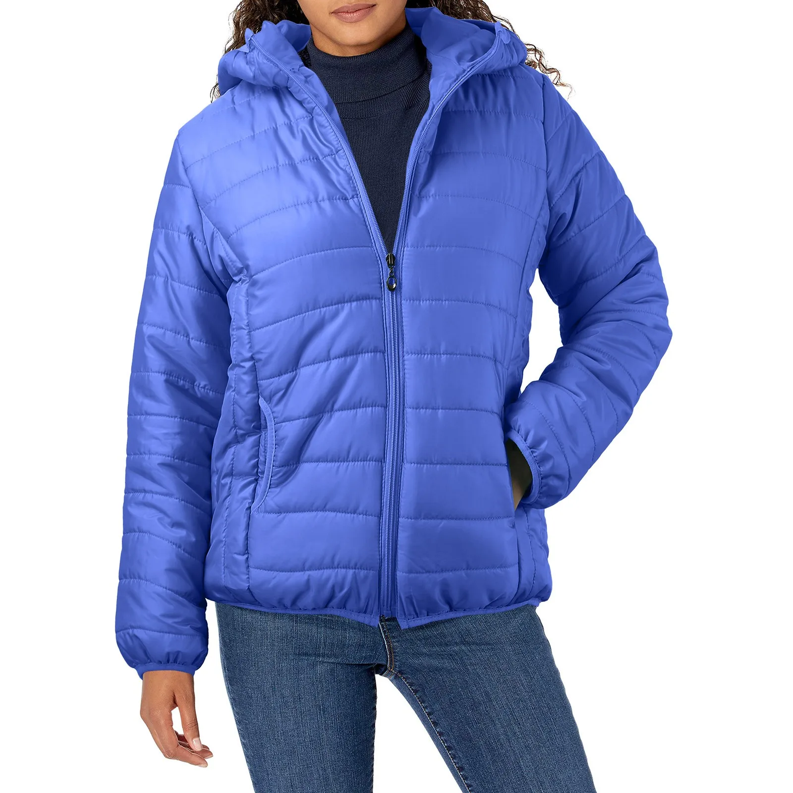 Leve acolchoado outono inverno jaquetas femininas com capuz ultraleve acolchoado puffer casaco sólido para pato quente para baixo casaco