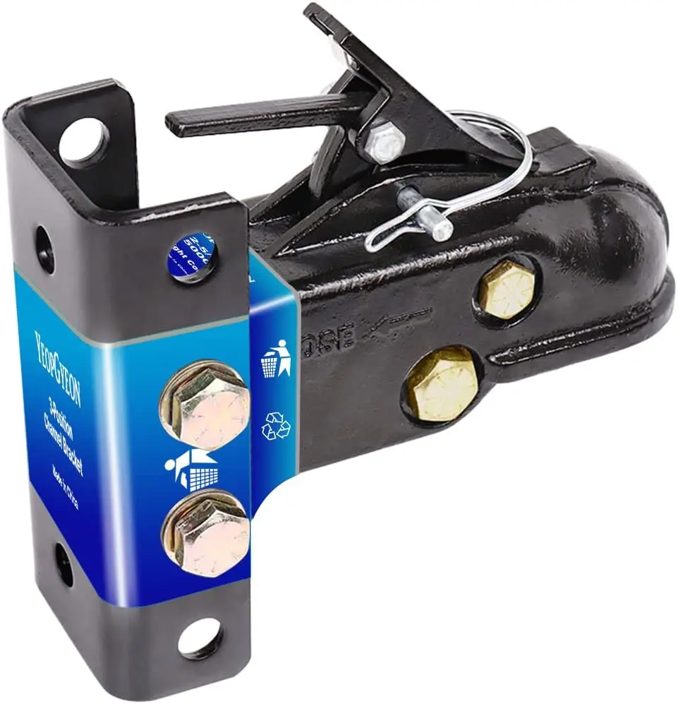 

Регулируемый комплект для соединения прицепа с 3-позиционным кронштейном, шаровым соединением 2-5/16 дюйма, грузоподъемность 15000 фунтов, черный цвет