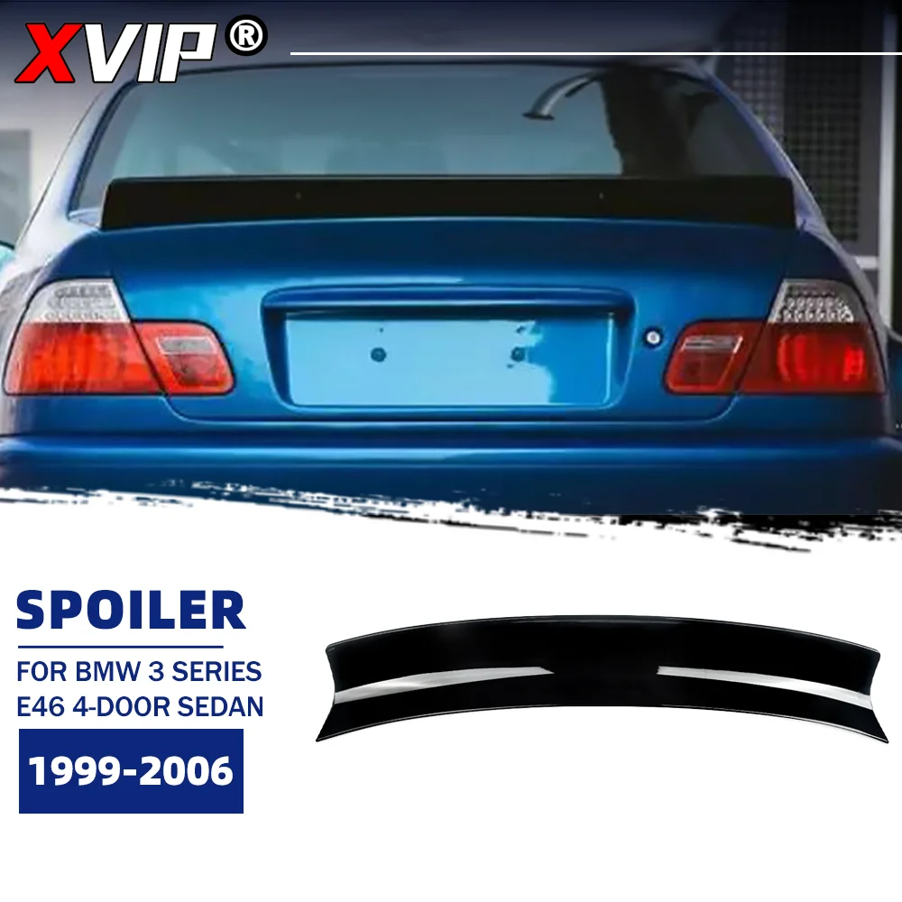 

Задний спойлер XVIP в стиле JDM, глянцевый черный, с эффектом карбона, для BMW 3 серии E46, 4-дверный седан, 1998-2005 гг.
