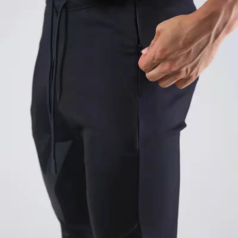 Fitness Pants for Men's Spring and Autumn New Breathable Sports and Casual Pants Slim Fit, Small Foot Zipper Guard Pants