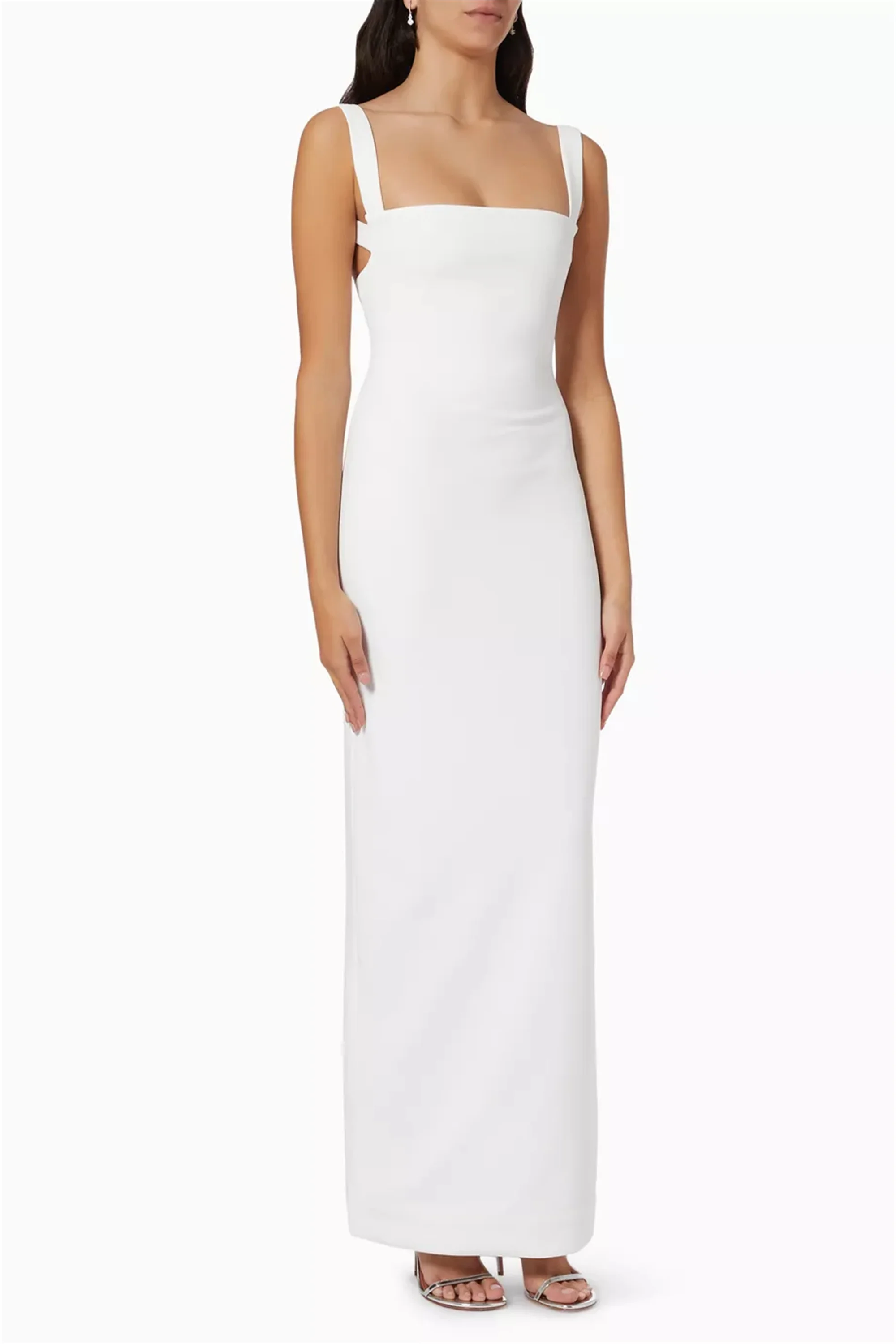 Aangepaste Lange Avondjurken Rode Split Zeemeermin فسات Mohamed 1926 Vierkante Kraag Elegante Bruiloft Gast Jurken EVON BRIDAL