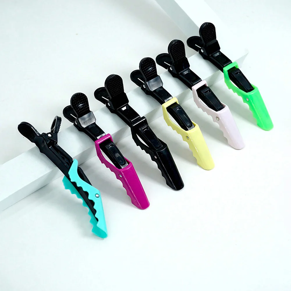 6Pcs Alligator Clips Barber Hair Styling Non Slip Sectioning Barrettes Hairdresser Styling Tools Pro Salon DIY Accessories