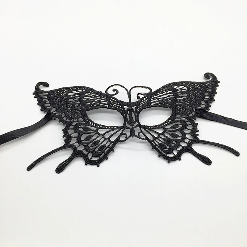 Black Queen Lace Mask para Mulheres, Apliques Bordados, Máscara de Halloween Masquerade, Acessórios para festa de casamento