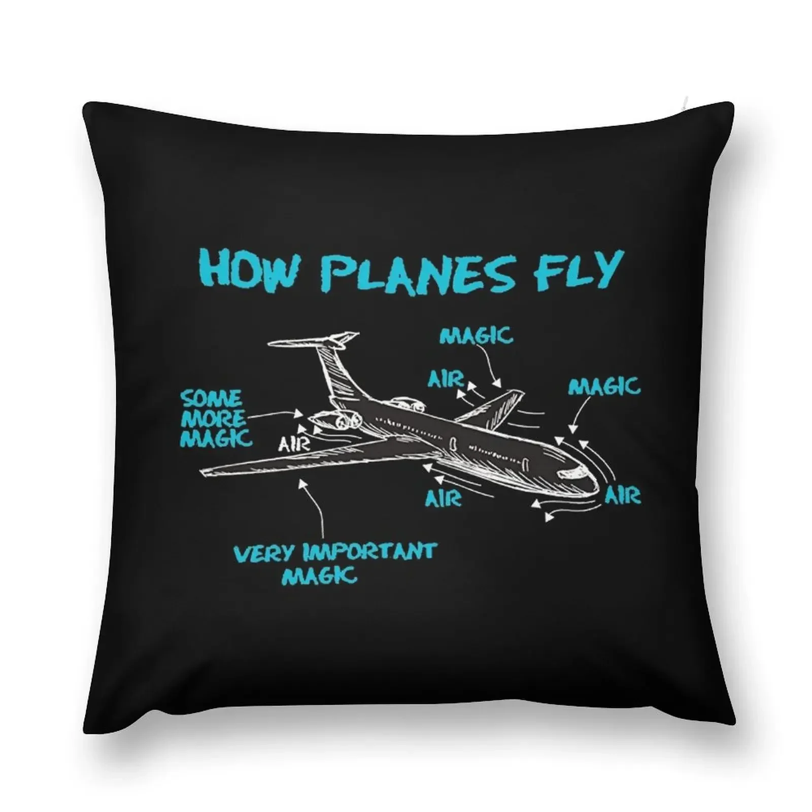 

Funny Engineering T Shirts Gifts-How Plane Fly for Womens Mens Throw Pillow Pillowcases For Pillows pillow pillowcase pillow