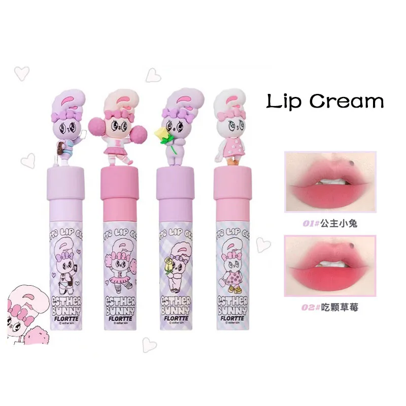 Nowy FLORTTE Milk Cake Krem do ust Matte Velvet Cover Lip Lines Longlasting Silly Non-sticky Lip Gloss Kosmetyki Hurtownia