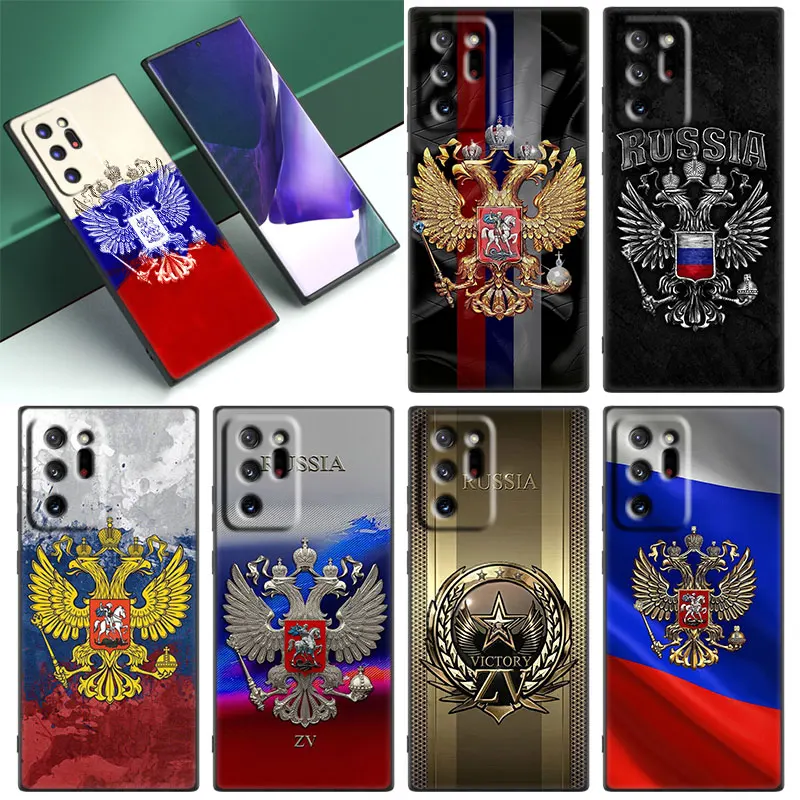 Russia Flag Emblem Phone Case For Samsung Galaxy M13 M12 M11 M21 M22 M23 M31S M32 M33 M51 M52 M53 5G Note 20 Ultra 10 Lite Plus