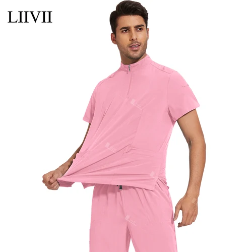 Uniforme médico Unisex, uniformes quirúrgicos, conjunto exfoliante para mujer, ropa de trabajo para salón de belleza, Tops clínicos, pantalón, traje de enfermería para médico para hombres