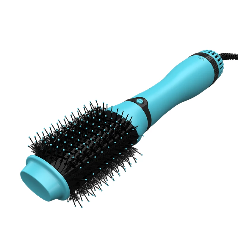 New 2 in 1 Hot air Brush Hair Blow Dryer One Step Hair Dryer & Volumizer Curler Comb With Interchangeable Brush Head