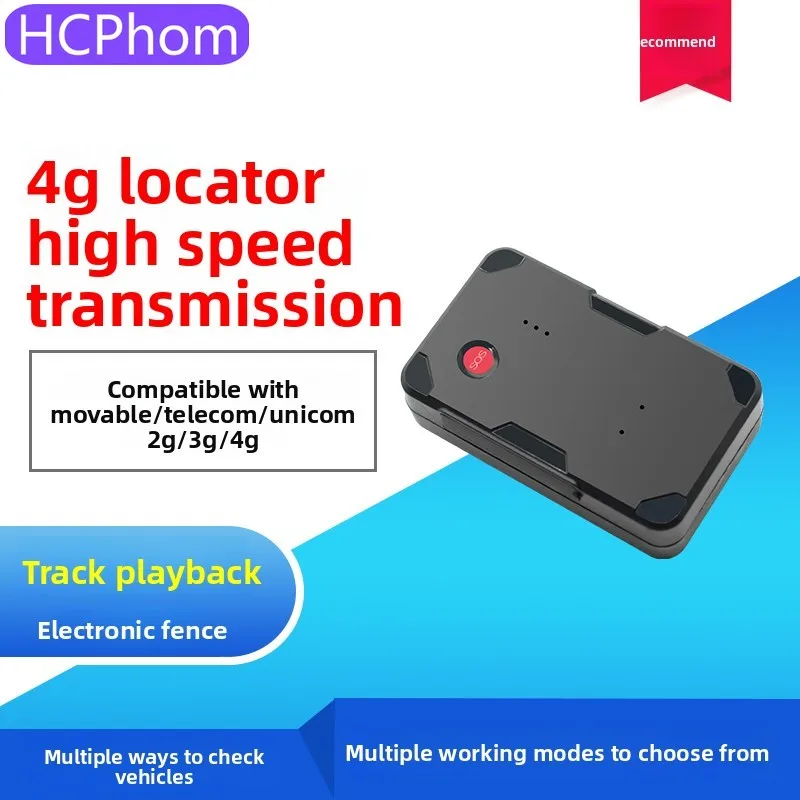 جهاز تعقب GPS مضاد للسرقة HCPhom 4G للسيارة/الدراجة النارية - ‌ محدد موقع السيارة المغناطيسي الممتاز مع حماية أمنية للتتبع المباشر
