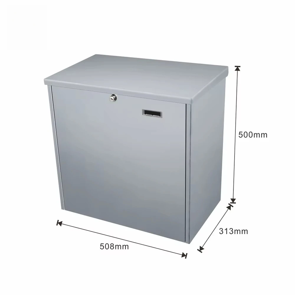 Safety Metal Floor Standing Package Drop Box Key Locking Parcel Box Outdoor