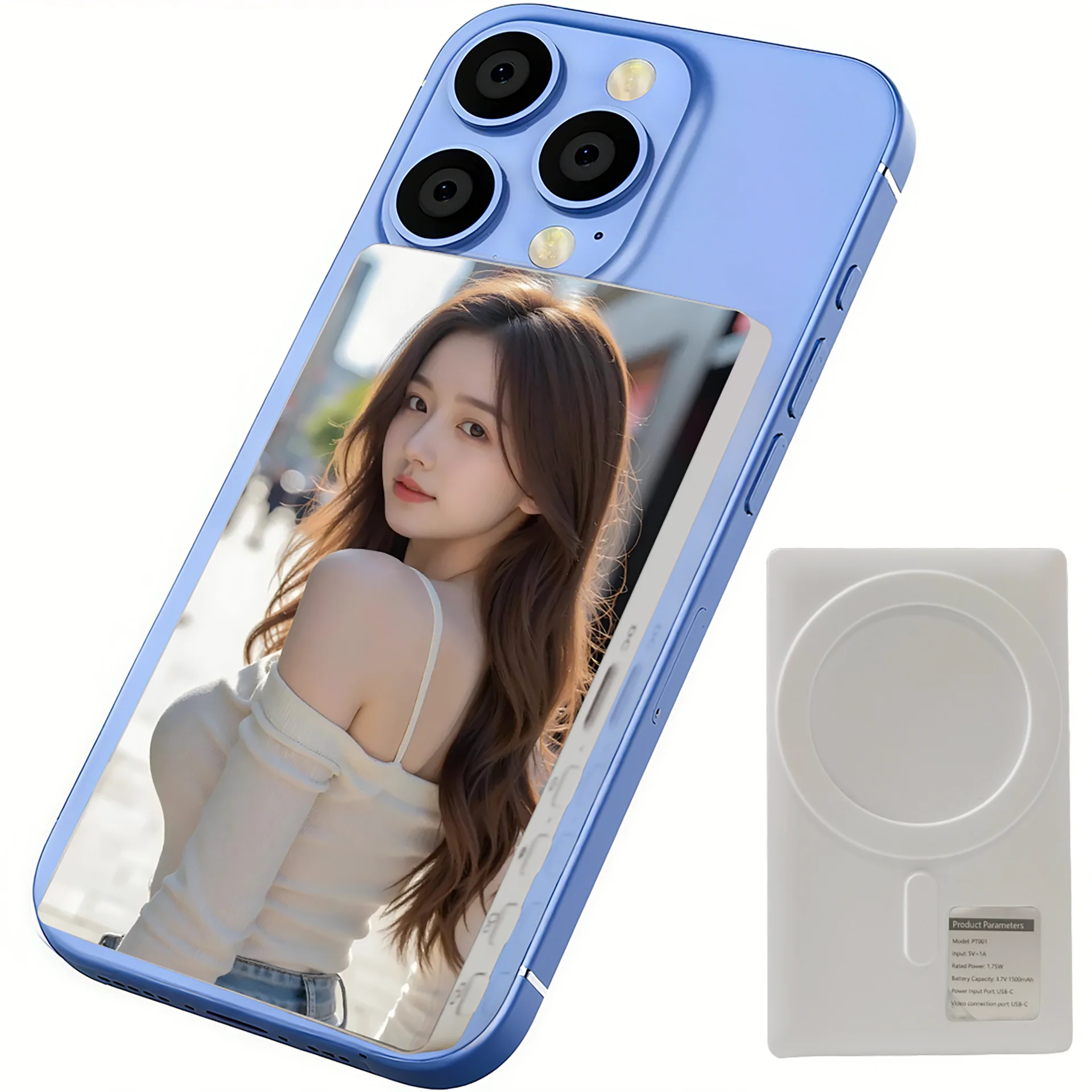 Magnetic Cell Phone Vlog Self Timer Monitor Screen Using Rear Camera Monitor For Live Streaming Creating Content Self-Timer