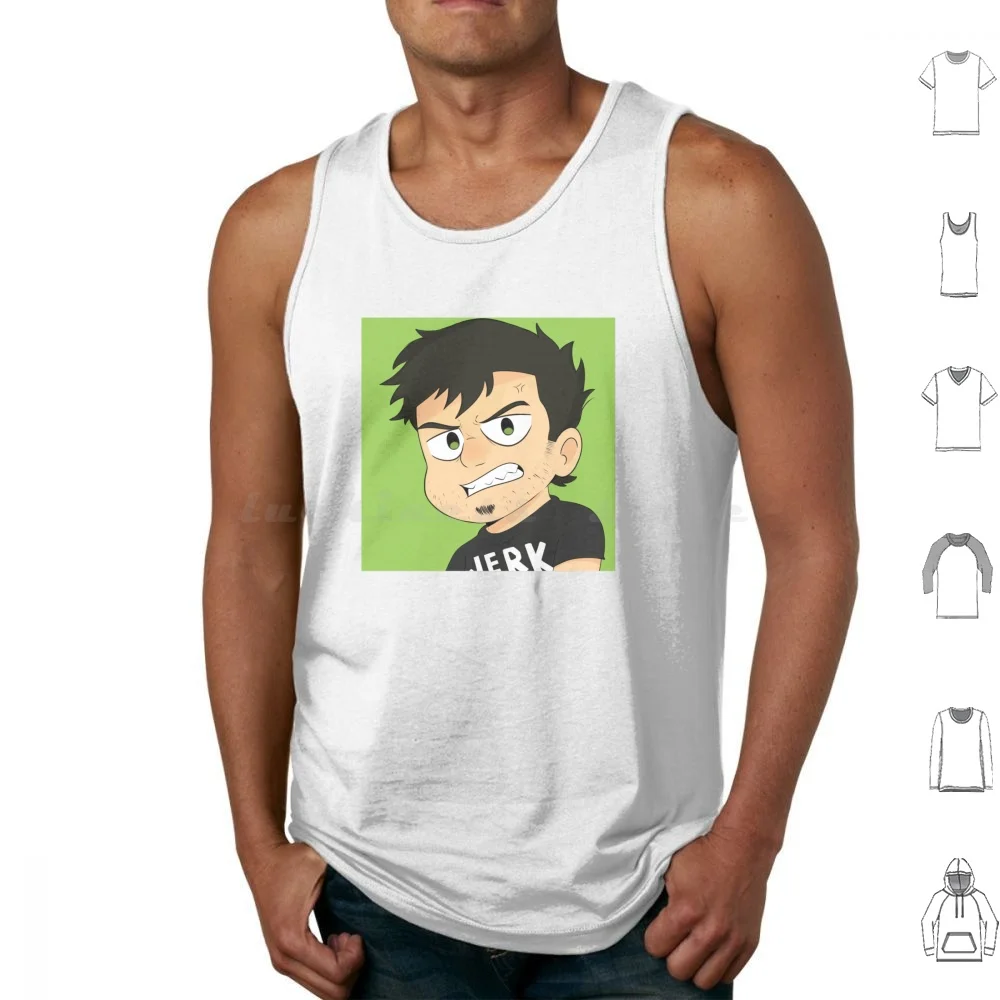 Chibi Dan Vs. Tank Tops Print Cotton Dan Danvs Revenge Chibi Jerk My Little Ponny Anime Dan Vs Green Cartoons Humor