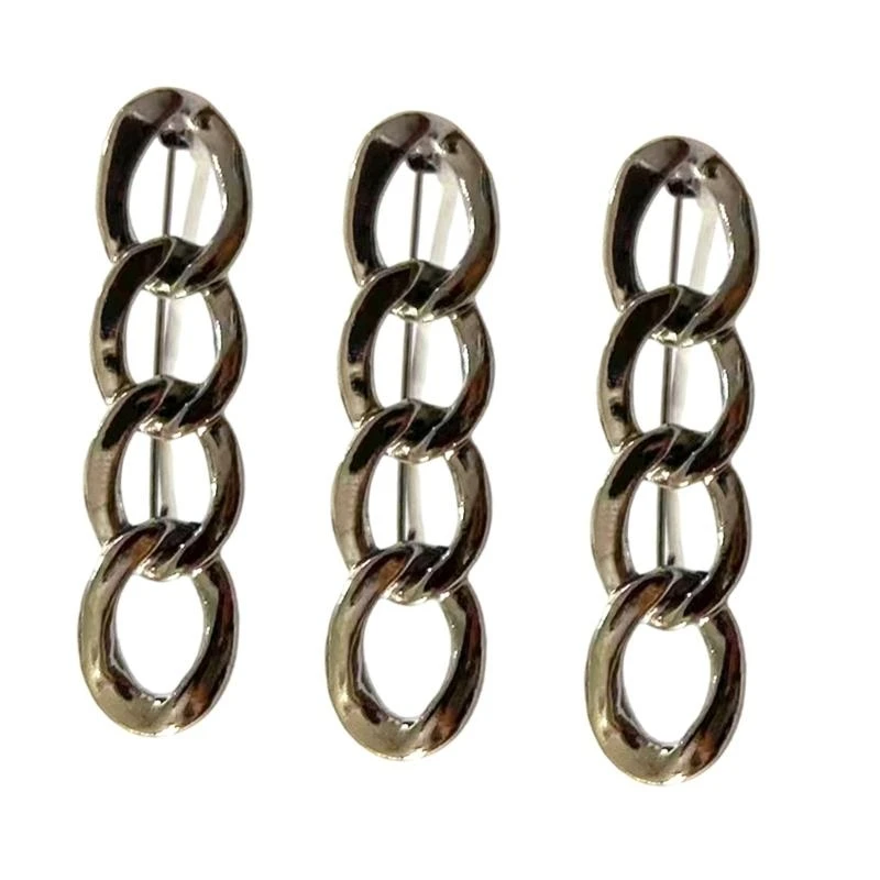 حزمة من 3 أربطة خصر قابلة للإزالة دبوس مشبك معدني لفساتين الجينز وبنطلونات السترة وإكسسوارات الملابس العصرية