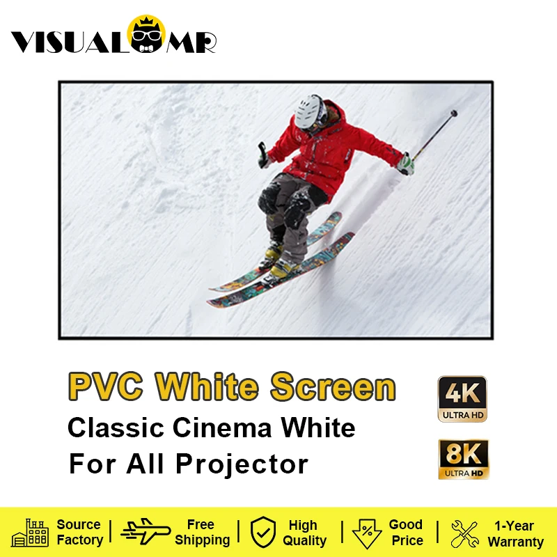 

Лидер продаж, HD кинотеатр, белый матовый экран для проектора, 1 см, ультраузкая рамка, фиксированная рамка, 4K, 8K, популярный классический проектор для домашнего кинотеатра