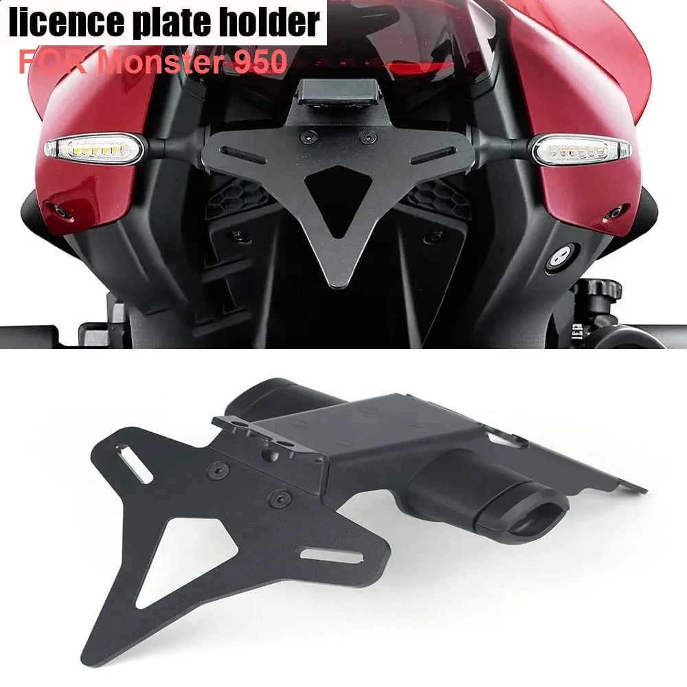 Motorcycle Rear Short Tail Stock License Plate Holder Tailstock Bracket Kit For Ducati Monster 950 Monster950 2021-up 2022 2023