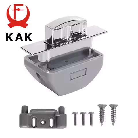 KAK Camper Car Push Button Latch Lock with Handle Bar RV Caravan Boat Drawer Cabinet Catch Keyless Locks Furniture Hardware