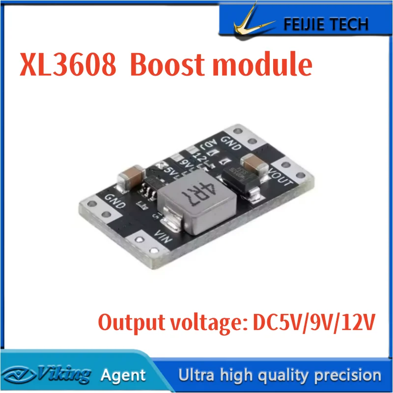 5PCS/lot XL3608-5/9/12V 2A current mini boost board DC-DC switching power module 2.5V-11.5V input voltage