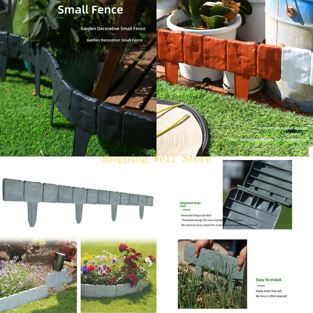 KX4B 20PCS/LOT Low Maintenance Garden border management Prevents Grass Growth Without Installation Difficulty