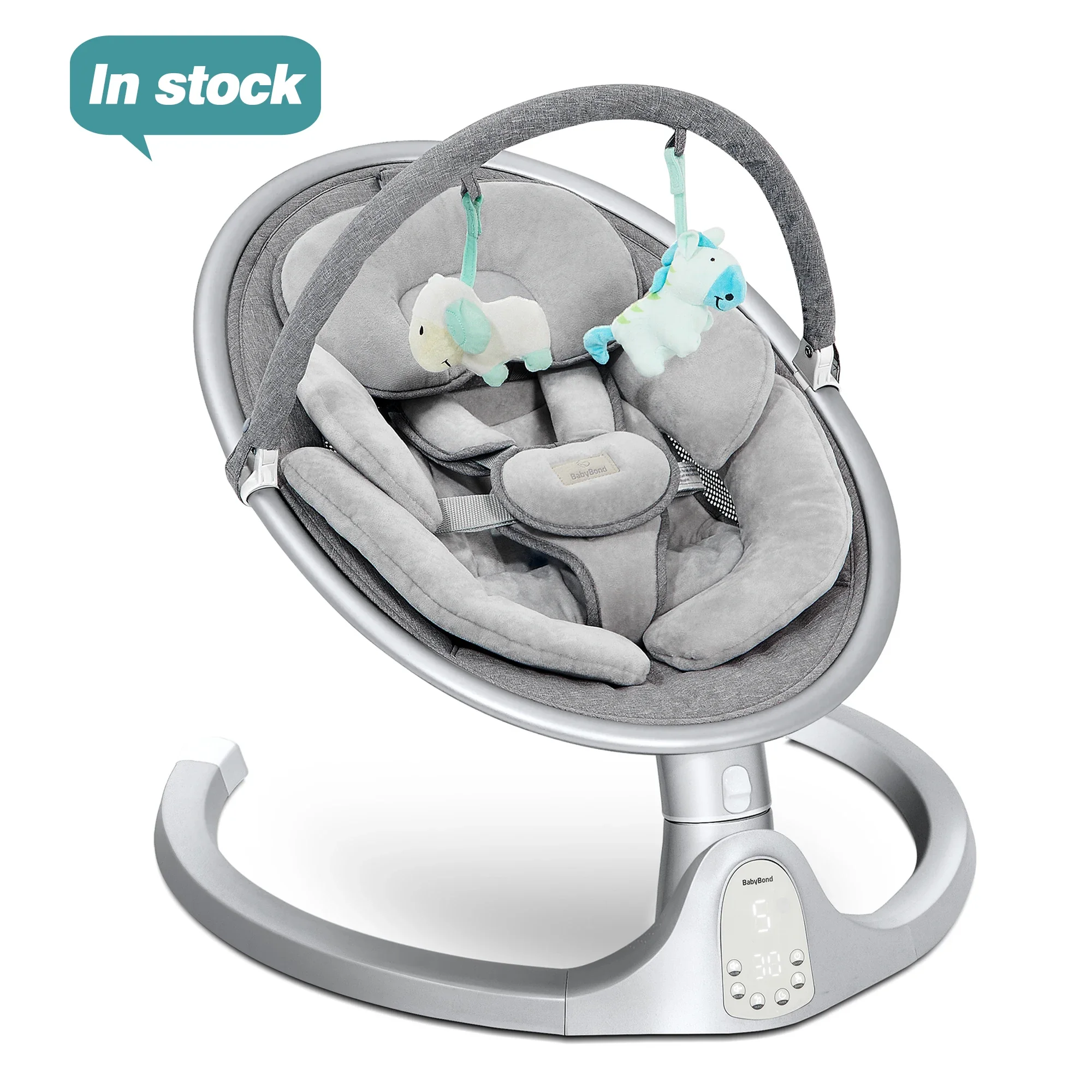 Electric Baby Rocking Chair 5-gear Adjustment Baby Rocking Chair Bed with Remote Control Fast Delivered To 0-24 Month