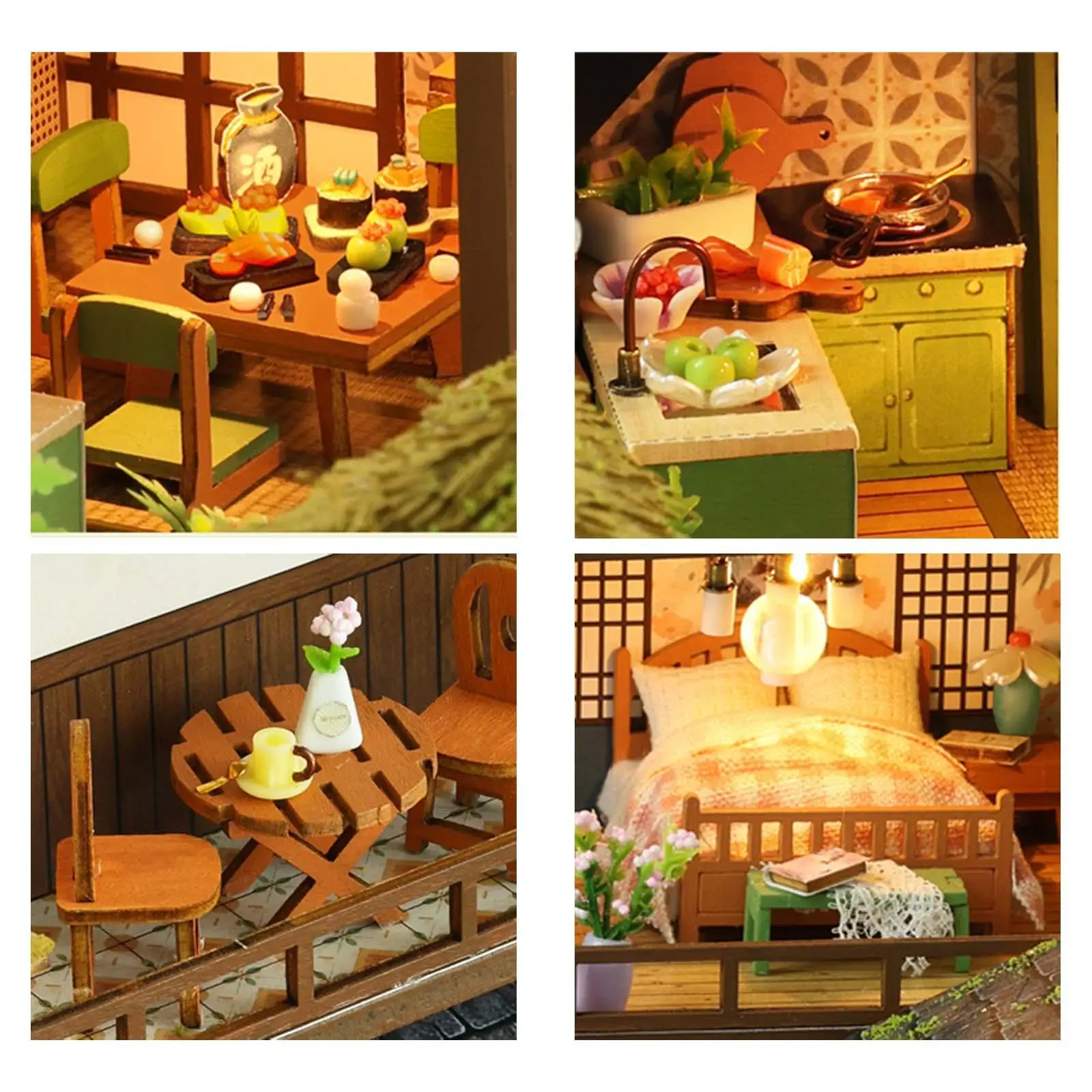 

Dollhouse DIY Miniature Kits Creative Mini Handmade House Model for Kids