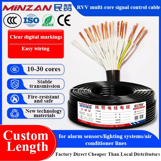 

Jacket Sheathed Wire Extension Cord Outdoor Copper 5-100m PVC Insulation 2/3Cores DIY Cable for Lighting Fixtures Audio Speaker