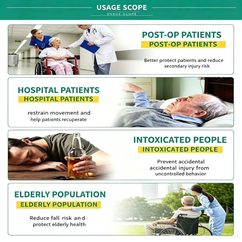 Elderly Disabled Waist Health Protection Belt Medical Bed With Anti-Fall Fixed Restraint Belt Waist Elderly Supplies