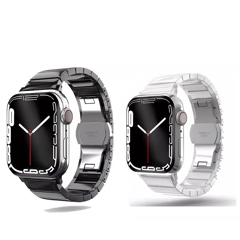 

Ceramic Strap for Apple Watch 8 ultra 49mm Watchband for iWatch 8 7 6 5 4 3 2 SE Serie Watchband Smart Watch Accessorie