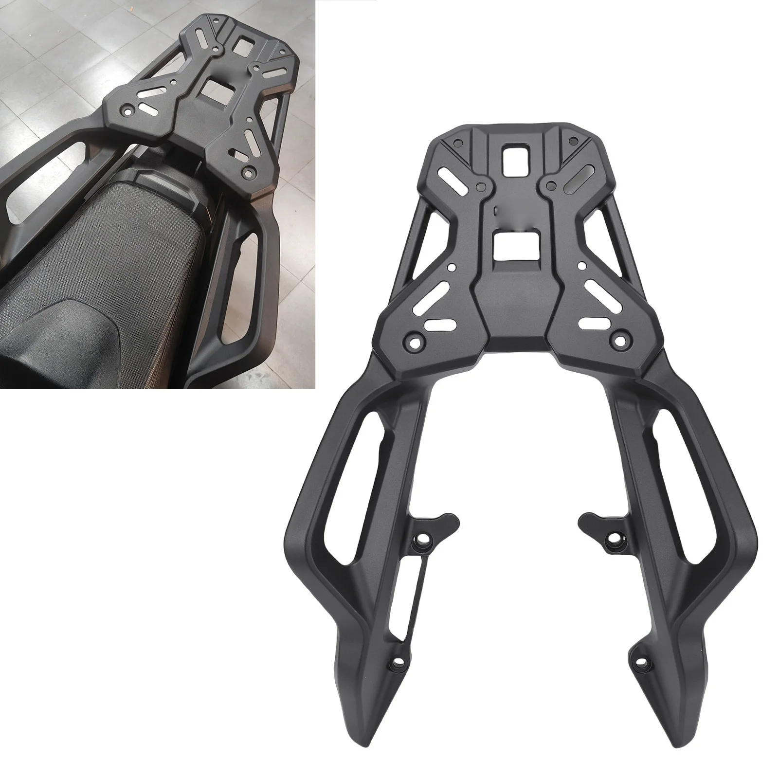 

Aluminum Alloy Motorcycle Rear Luggage Rack Cargo Carrier Storage Rack Replacement for Honda NC750X 2016-2025