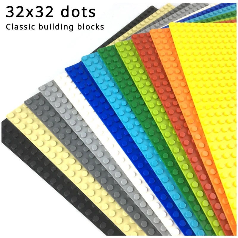 Classic Base Plates 32X32 Dots BasePlate Plastic Bricks Baseplates Small Block Construction Toy for Kids Compatible with Lego