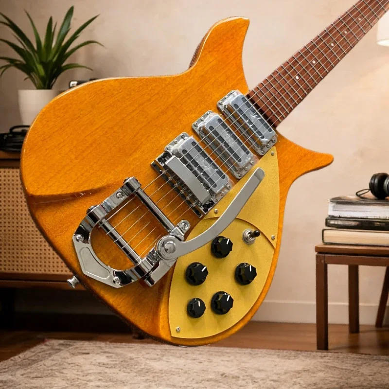 Yellow 325 6 String HHH Pickup Half Hollow High-End Enhanced Version Handcrafted Electric Guitar Free Shipping