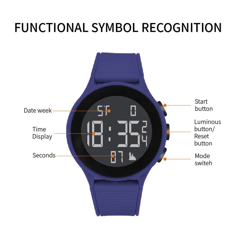 High Quality Man Watch Time LED Digital Wristwatches For Man Fashion Ultra-thin Silicone Band Electronic Sport Watch Male Gifts