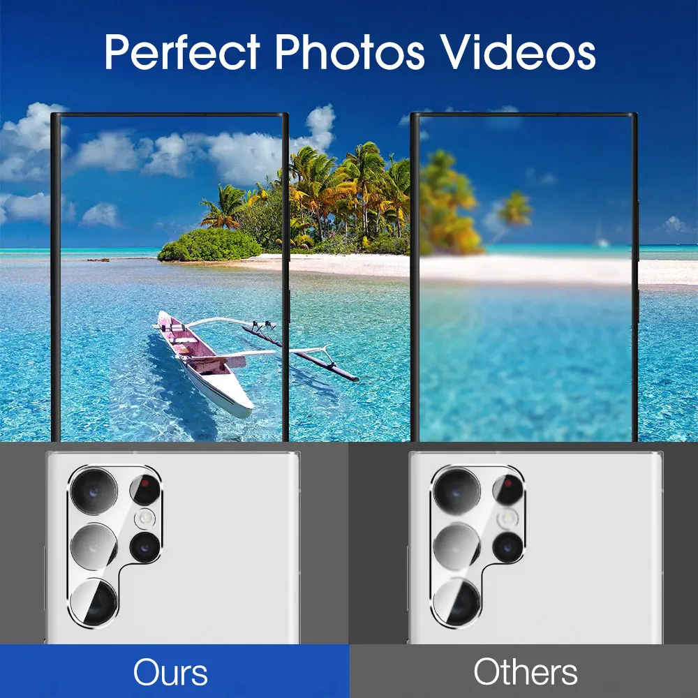 3D Camera Lens Protector for Samsung Galaxy S23 S22 Plus Ultra S21 S20 FE 5G Transparent Tempered Glass Back Camera Protective