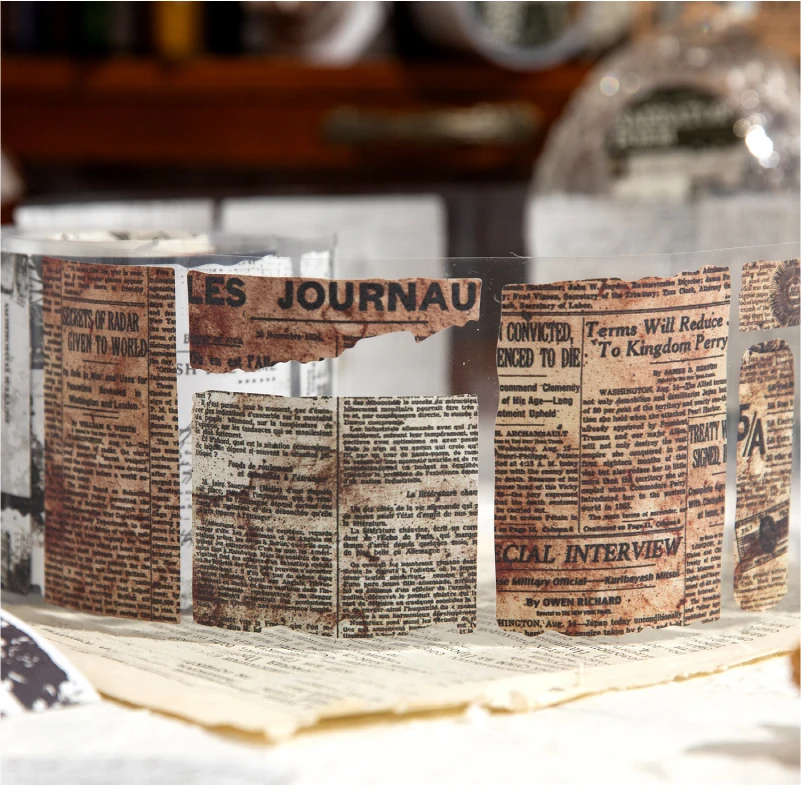 

4 style 75mm * 200cm vintage material paper mold cutting white kraft paper tape DIY handmade material scrapbook decoration