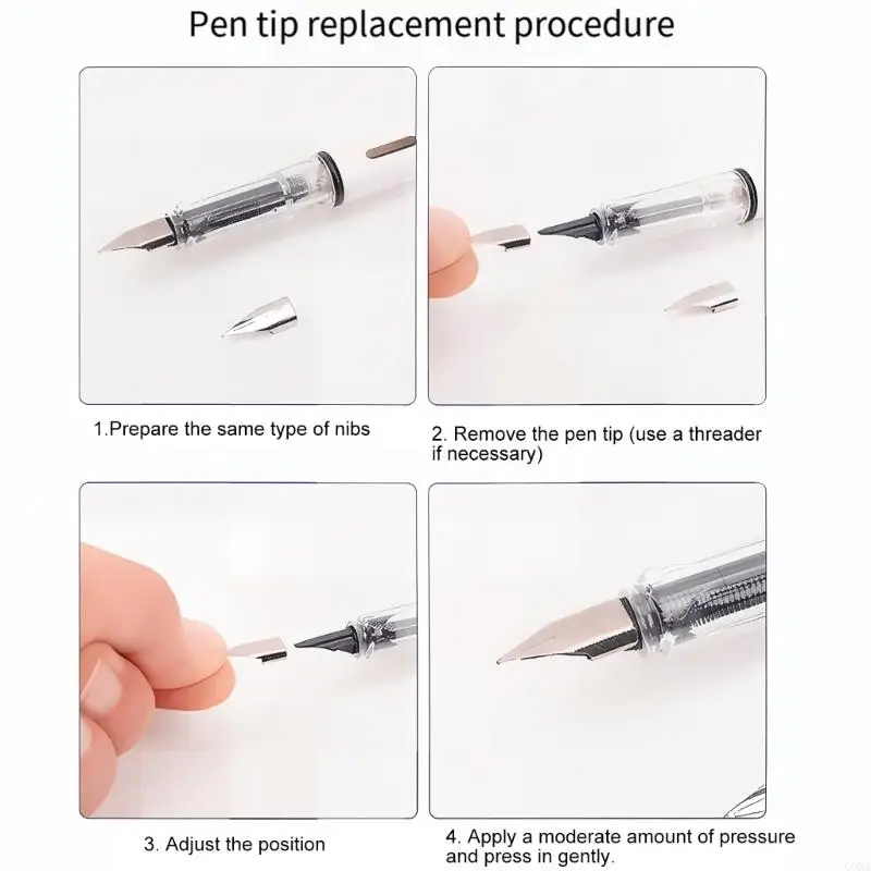 CORA Professional Design Fountain Pen Nibs Set EF F Tip With Golden Plated Oxidation Resist Layer For Corrosions Resistance