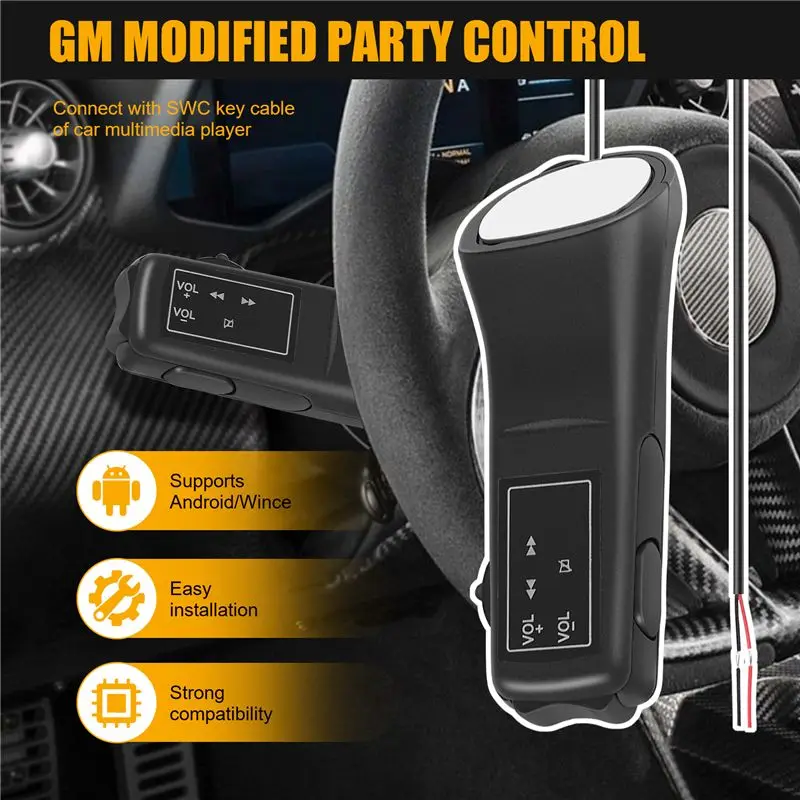 WF-Car Steering Wheel Button Remote Control Lights Car Navigation Dvd / 2 Din Android Bluetooth Wireless Universal Remote Contro