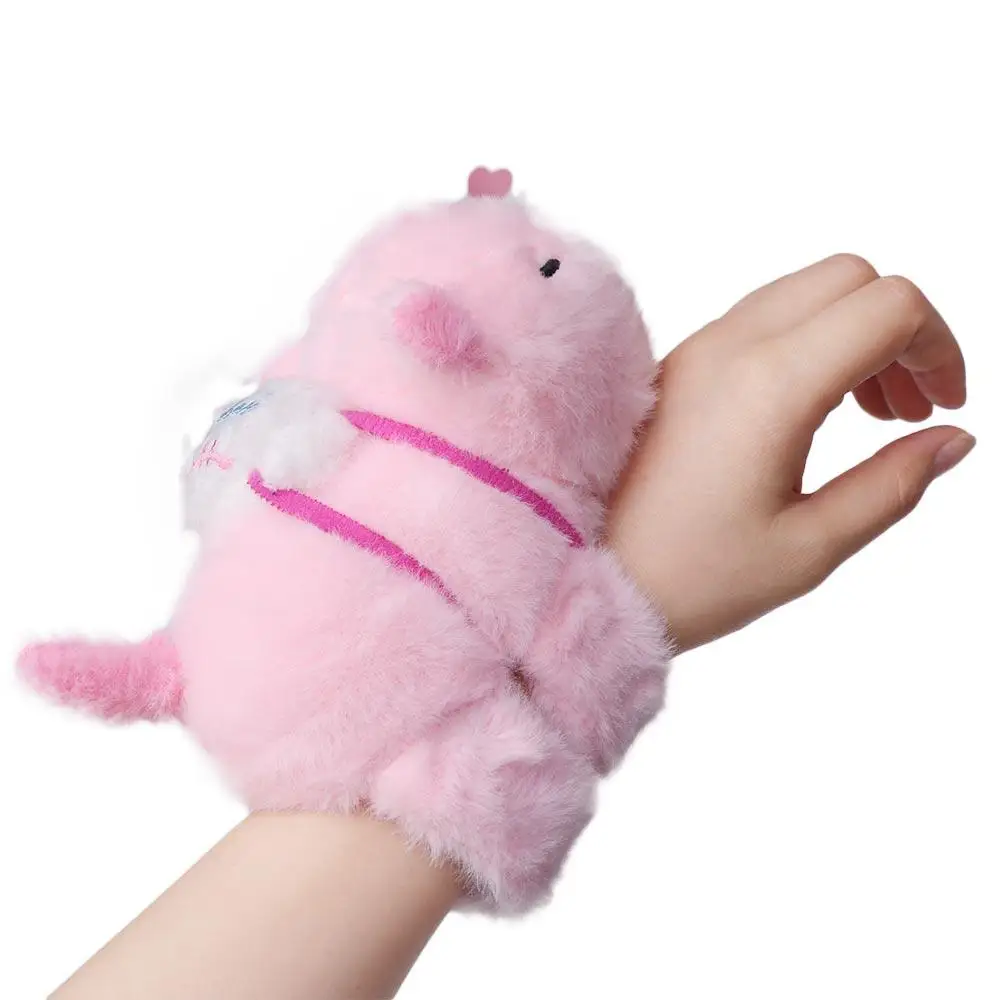 

Capybara Rodent Slap Bracelet Series Rotatable Wrist Style Slap Bracelet Soft Simulation Capybara Wrist Band Christmas