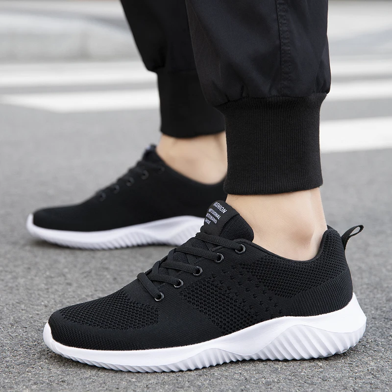 Mens Walking Shoes Lightweight Breathable Sneakers for Men Knitting Outdoor Running Sports Shoes