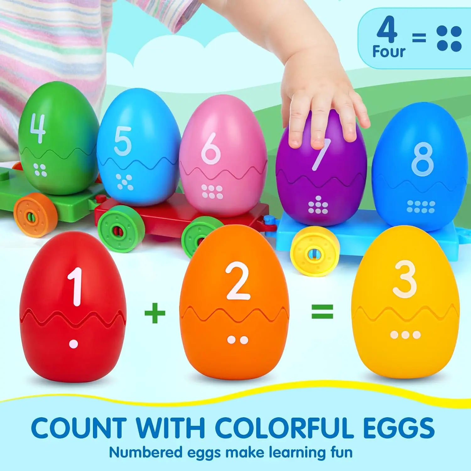 1歳、2歳、3歳向けの幼児学習玩具、色合わせ＆分類モンテッソーリ農場列車セット、幼児の細かい運動能力を育むギフト