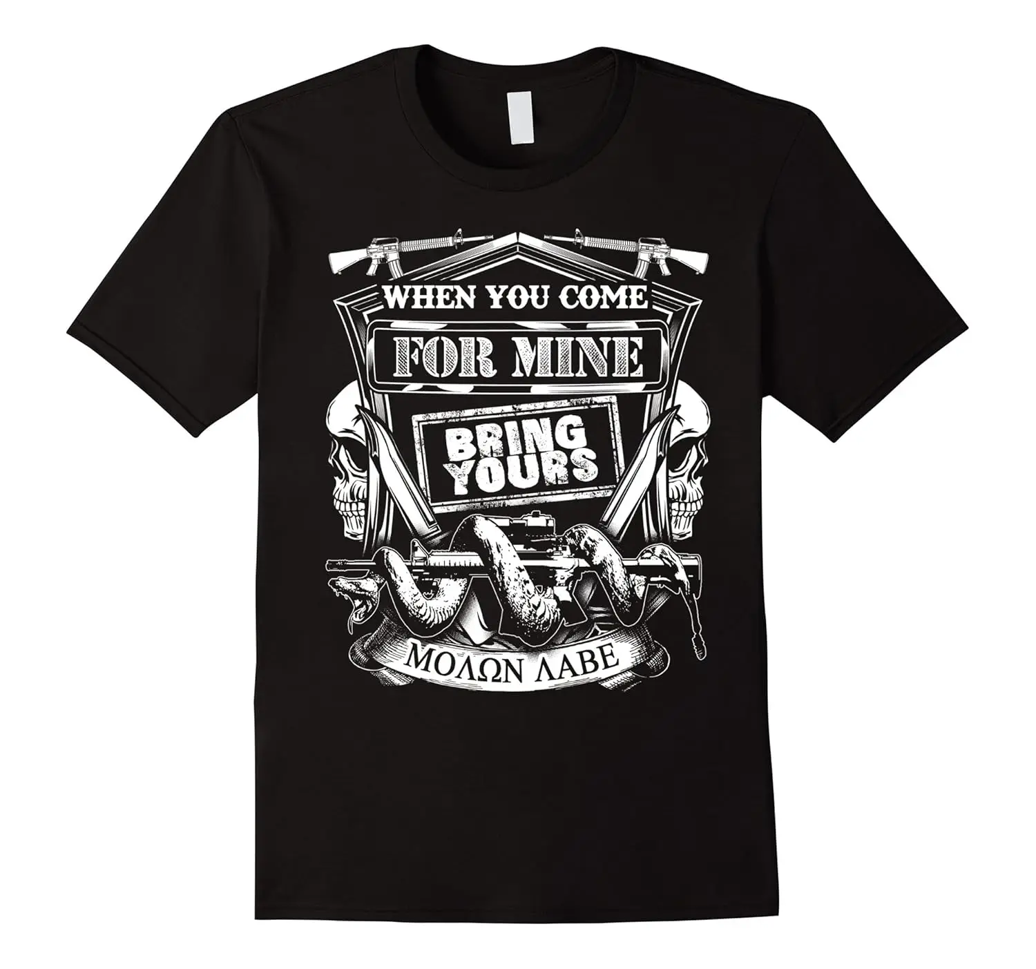 2nd Amendment Molon Labe Gun Rights Pro Gun Lover T-Shirt 100% Cotton O-Neck Short Sleeve Summer Casual Mens T-shirt Size S-3XL