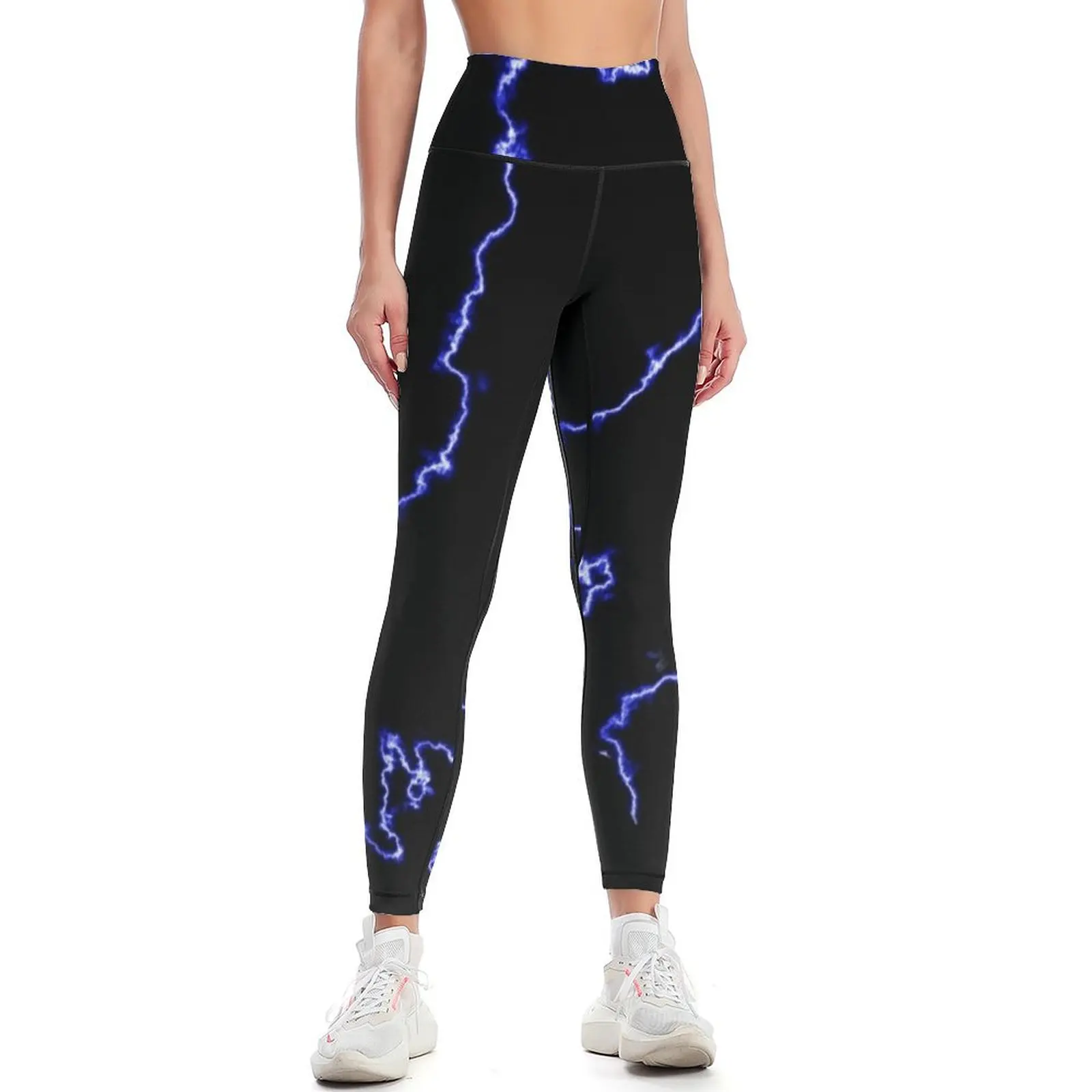 

Blue Lightning Bolt 2000s Pattern Leggings push up legging exercise clothing for gym womans Womens Leggings