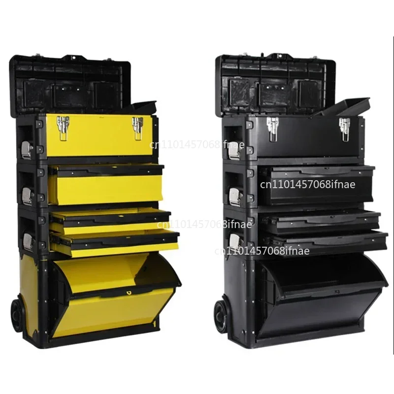 Car Maintenance Tool Storage Box Multifunctional Trolley Tool Box Three-in-one Hardware Box Wheeled Workshop Tool Trolley