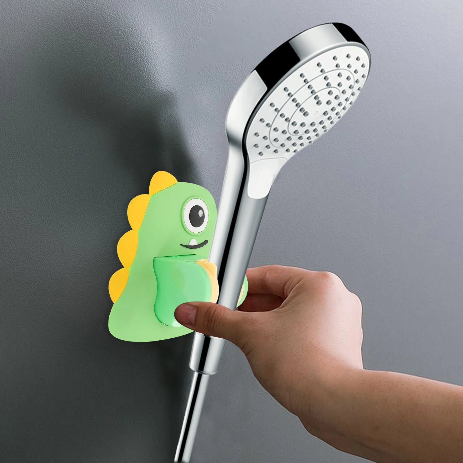 

Shower Bracket Head Mount Sprayer Holder Wall Plastic Cute Adjustable Suction Cup H held Cartoon Showerhead Bracket Sturdy