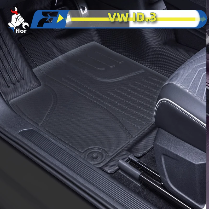

Автомобильный напольный коврик с левым рулем VW ID.3 2025, индивидуальный коврик для ног с полным объемным звуком, внутренняя защитная подкладка
