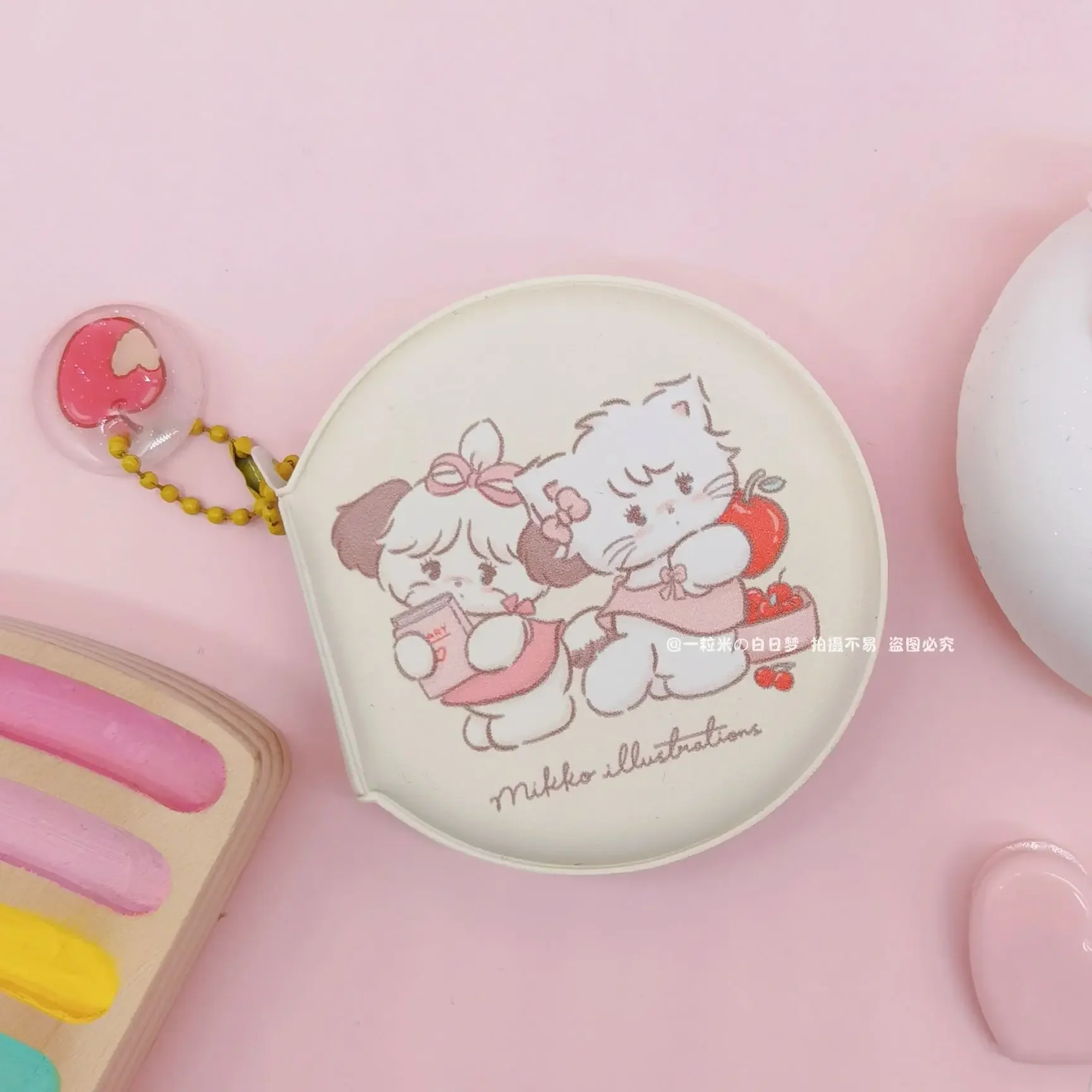 Kawaii Leuke Mikko Meisjes Hart Japanse Stijl Notebook Notebook Notebook Handboek Draagbare Mini Spiegel Boek Meisje Geschenken Speelgoed