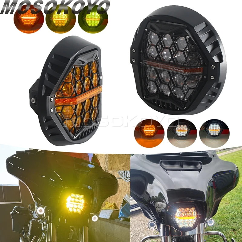 Headlight Hi/Lo Beam DRL Motorcycle 7" LED Headlamps For Harley Touring Softail Heritage Deluxe Slim CVO Classic Dyna Switchback
